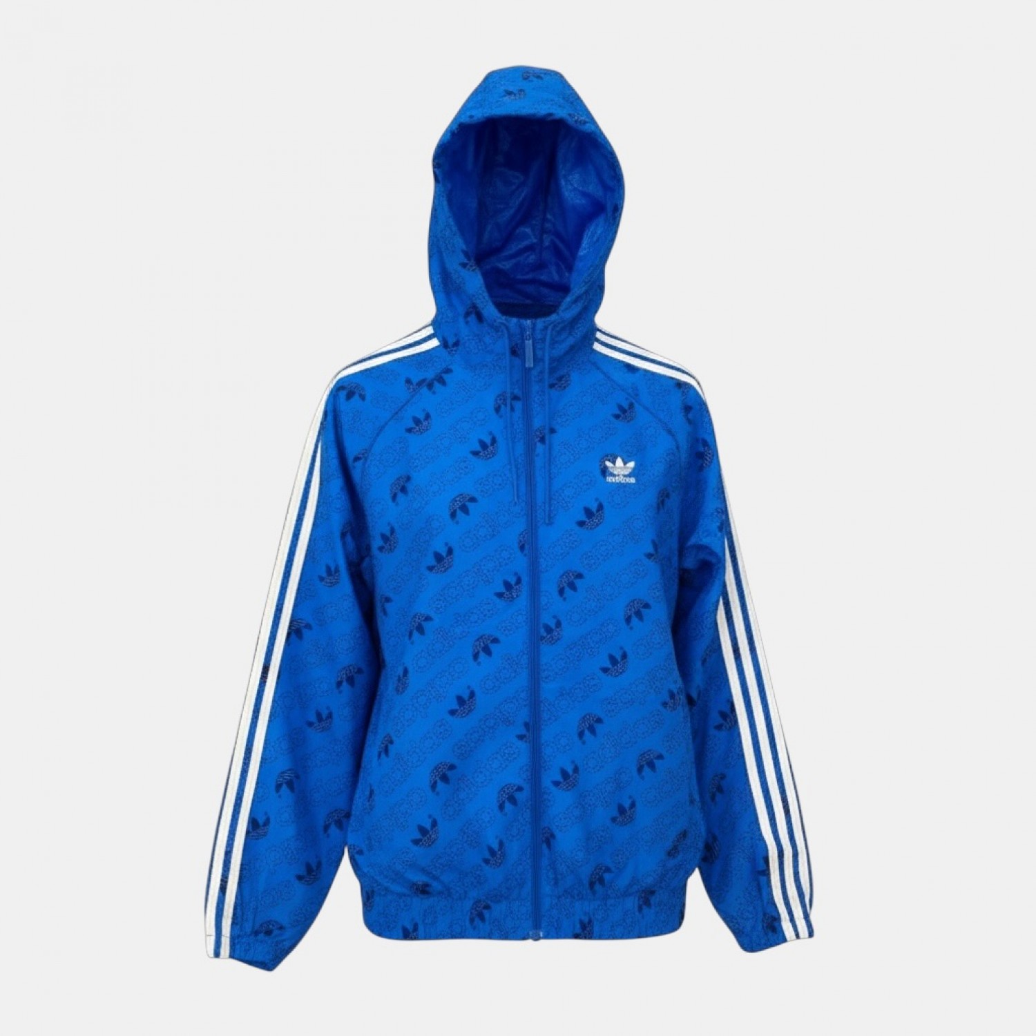 Adidas Originals Monogram Trefoil Hooded Jacket Μπλε /pre owned